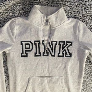 Pink quarter zip